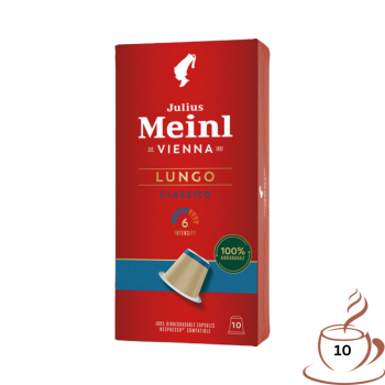 Julius Meinl Inspresso Lungo Classico 4, Nespresso-kompatibel, kompostierbar, 10 Kaffeekapseln